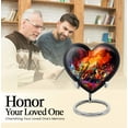 thumbnail image 5 of Musical Instrument Heart Shaped Urn With Stand, Decorative Urns For Ashes Adult Father, Urn For Mom Ashes With Velvet Bag, Small Urn For Ashes Keepsake, Cremation Urn Male, 3-Inch, Set Of 2, 5 of 5