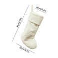 thumbnail image 3 of CuiLiyq Christmas Stockings, 18 Inch Large Plush White Stocking, Faux Lambswool Xmas Hanging Decor for Holiday Christmas Party Family Fireplace Decoration (White), 3 of 6