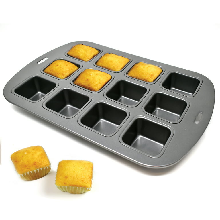 2 Pack Mini Muffin Cheesecake Pan With Removable Bottom, 12 Cavity Nonstick  Cupcake Pan