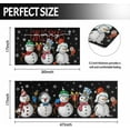 thumbnail image 2 of Christmas Kitchen Mats Set of 2, Merry Christmas and Happy New Year Home Kitchen Decoration Non-Slip Floor Mat Sets, Winter Snowman Rugs, Washable Microfiber Kitchen Carpet 17x30 + 17x47 Inch, 2 of 6
