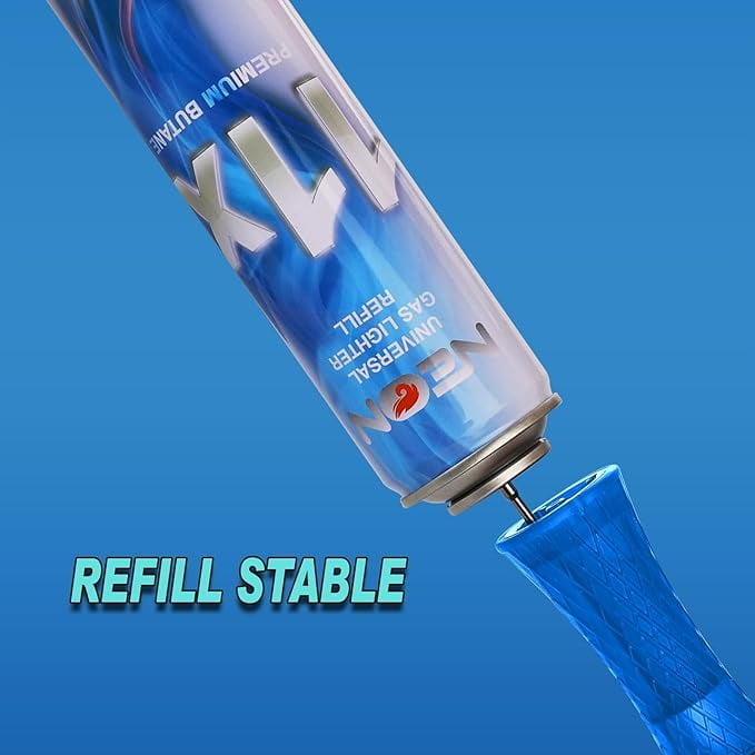 Neon 11x Ultra Refined Butane Fuel Lighter Refill Gas 10.4oz Blue
