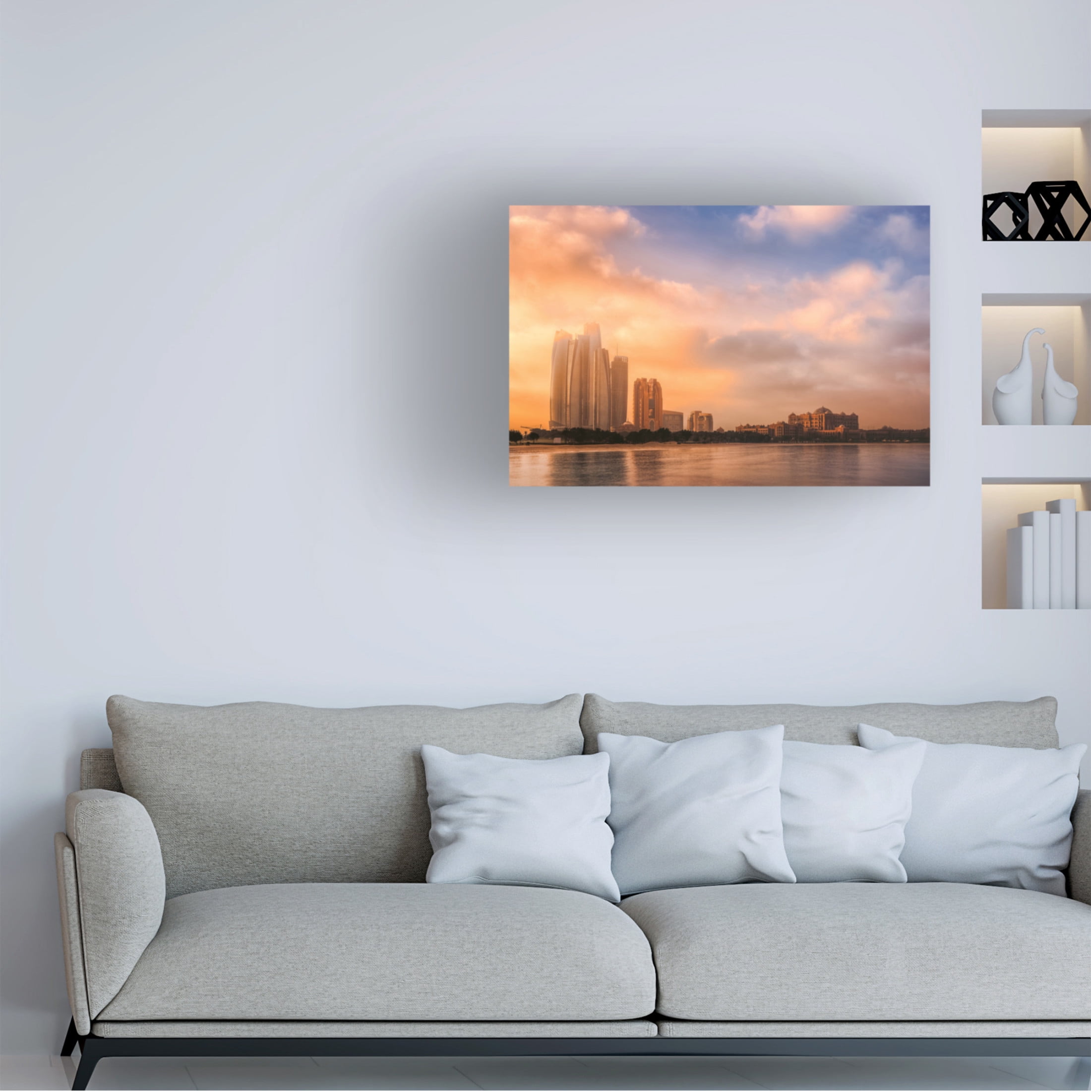 Canvas Wall Art - Mohamed Kazzaz 'Etihad Towers A Emirates Palace, Abu Dhabi, Uae' Wall Art for Living Room, Bedroom, or Office Décor by Trademark Fine Art - 47 x 30 Inches