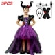 thumbnail image 5 of Disfraz de maléfica de Disney para niñas, vestido de Halloween, elegante bautizo, Glam Gownprom, Cosplay para niños, ropa de bruja de Reina demonio, 5 of 5
