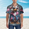 thumbnail image 4 of Daiia Lady Duck Hawaiian Shirt for Men Gentle Cotton Regular Short Sleeve Casual-Small, 4 of 9