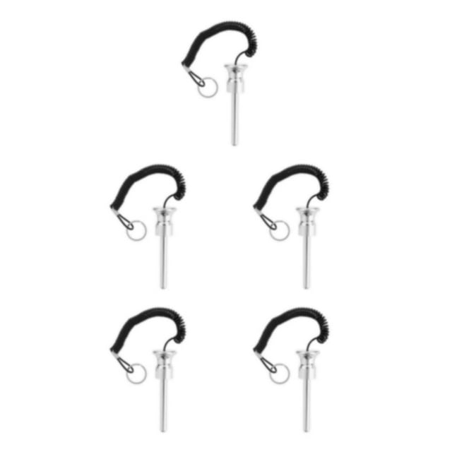 Dalazy Magnetic Weight Stack Pin with Pull Rope Replacement Parts Silver 10x80mm 5Set
