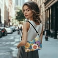 thumbnail image 2 of Kuiaobaty Lotus Print Leather Shoulder Purse for Women, Mandala Flowers Print Hobo Purse Tote Bag with Zipper Closure, Roomy Sturdy Underarm Sling Bag for Travel & Shopping, 2 of 7
