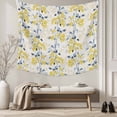thumbnail image 5 of Yellow Blue Spring Floral Tapestry for Bedroom Wall Hanging Tapestry, Summer Botanical Farmhouse Ceiling Backdrop Tapestries Poster Blanket Wall Decor for Teens Room Living Room Dorm 39" x 59", 5 of 8