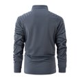 thumbnail image 3 of KBODIU Men's Sports Shirts, Half-Zip Stand-Up Collar Long Sleeve Running Workout Pullover Tops Sweatshirt, Moisture Wicking, Odor Protection, 3 of 4