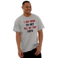 thumbnail image 4 of I Am Here to Pet All of the Cats Men's Graphic T Shirt Tees Brisco Brands S, 4 of 4