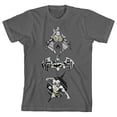 thumbnail image 5 of Justice League Aquaman Batman Flash Inside Logos Boy's Charcoal T-Shirt-XS, 5 of 7