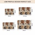 thumbnail image 5 of Burnt Orange Grey Black Flower Door Mat Indoor Outdoor,Spring Floral Botanical Non Slip Welcome Mat with Rubber Backing,Absorbent Fabric Front Door Mats Entryway Rug for Home Patio Entrance 20"x31.5", 5 of 9