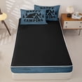 thumbnail image 4 of Castle Fairy Teens Cozy Outdoor Camping Zipper Twin Size Comforter Sets with Fitted Sheet and 2 Pillowcases,Warm Campfire Tent Zipper Bedding Set,Indigo Charcoal,4-Piece,Black Reversible, 4 of 6