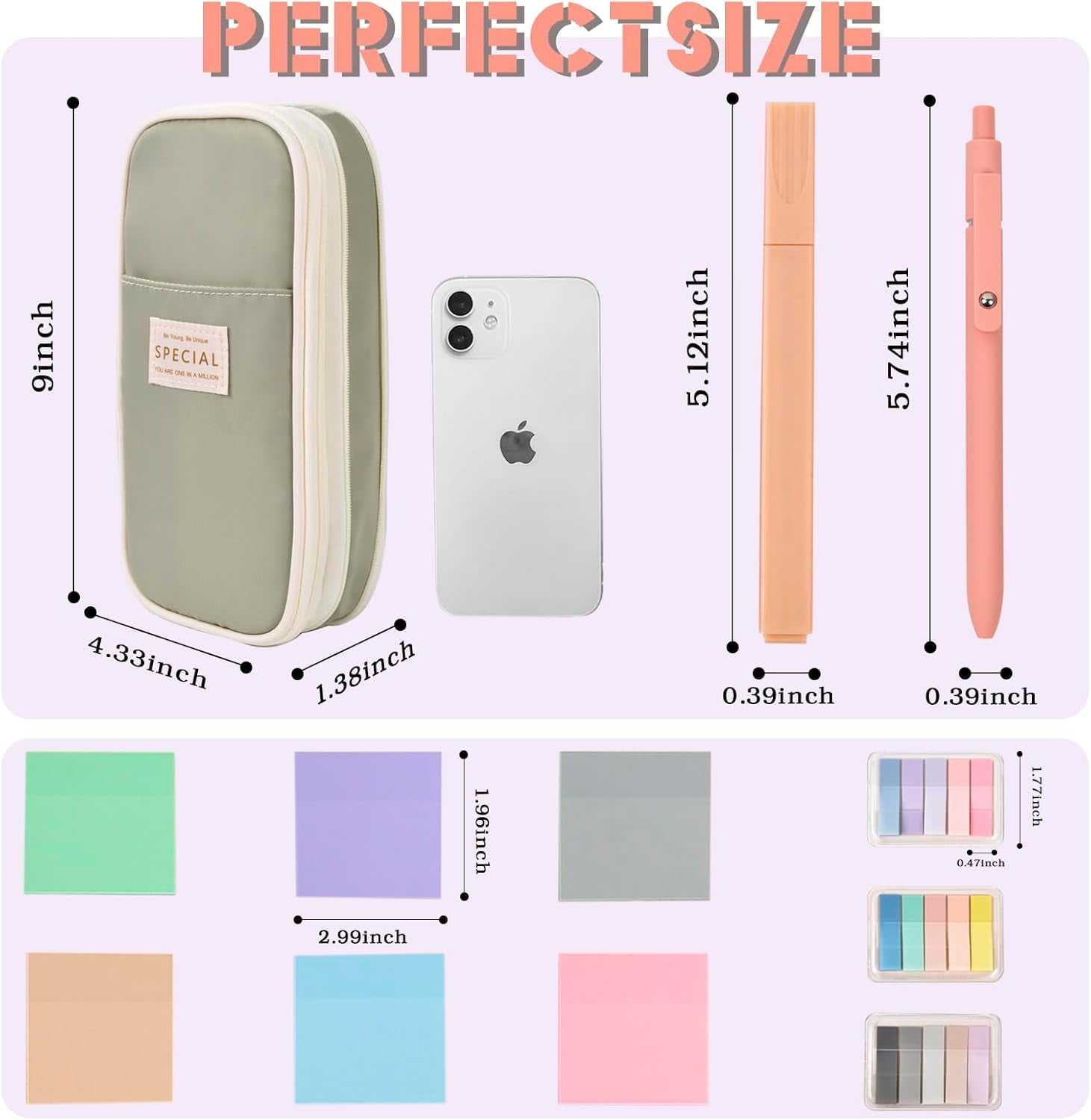 27 Pcs Bible Journaling Kit Include 12 Pcs Highlighters Bible 1 PC Big Capacity Pen Case Bag 5 Pcs Smooth Writing Pens 9 Pads Clear Sticky Tabs for Office Home, Bible Study Supplies