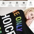 thumbnail image 6 of Blanket Pride Throw Rainbow Colorful Flannel Soft Warm Enlarged Blankets 50”x40”Thickened Fuzzy Plush for Men Women Pride Plush Throw Blanket Gift for Bed Sofa Multiple Sizes, 6 of 6