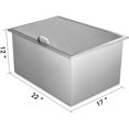 thumbnail image 2 of VEVOR 22x17x12 Inch Drop In Ice Chest Bin Cover Stainless Steel Condiments Cooler Basin, 2 of 9