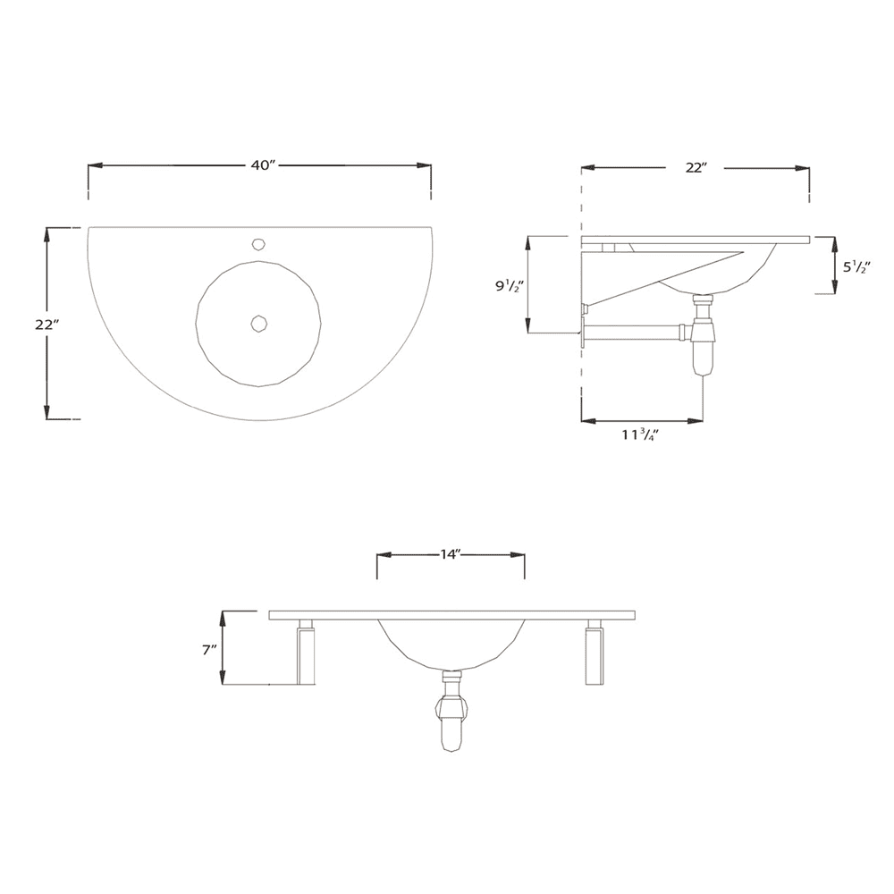Whitehaus New Generation Bathroom Sink With Matte Glass Finish WHLOOM-A