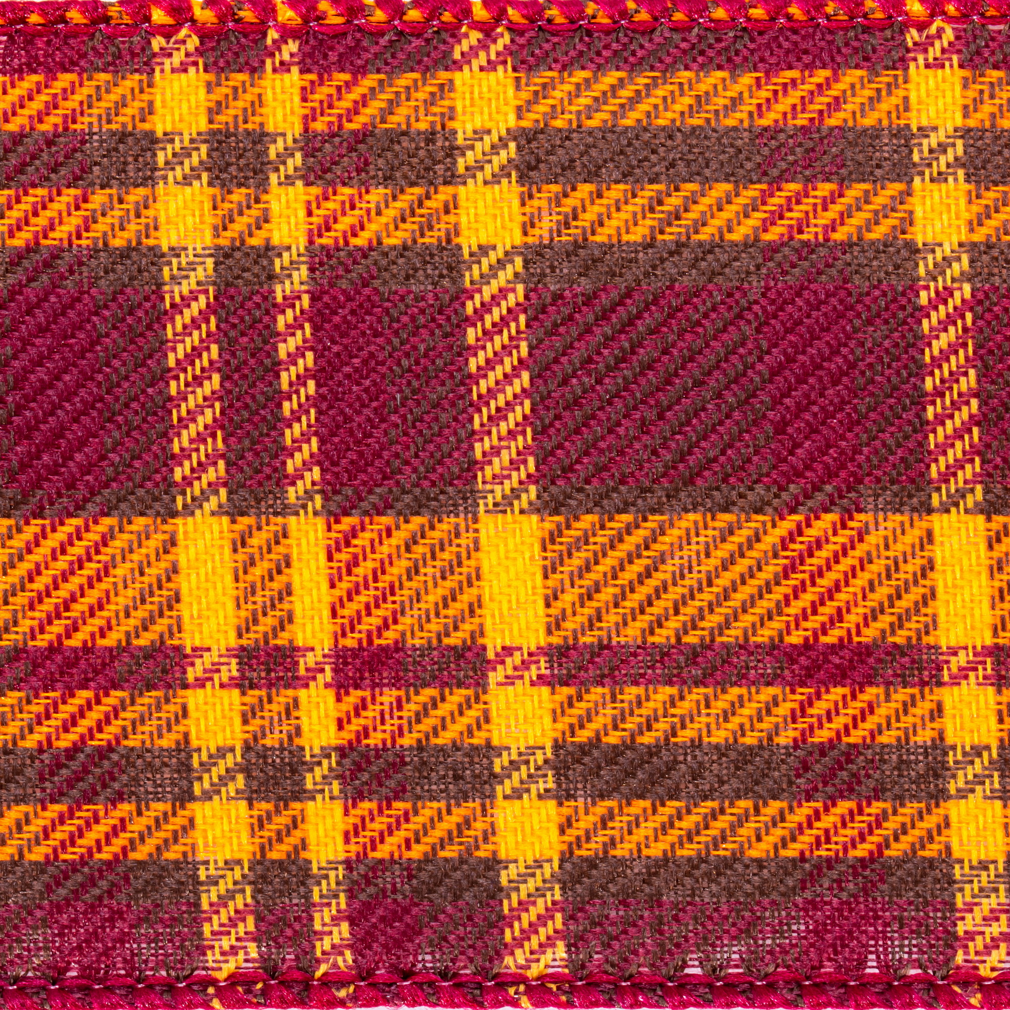 Vickerman 2.5" x 10 Yards Burgundy Orange Plaid Ribbon