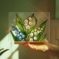 thumbnail image 3 of HBBKVI Acrylic Printed Desktop Display Floral Decoration Wooden Base Transparent Desktop Ornament Room Decor Desk Decor, 3 of 8