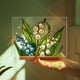 thumbnail image 4 of Exhibición de Escritorio Impresa En Acrílico Decoración Floral Base de Madera Adorno de Escritorio Transparente, 4 of 7