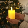thumbnail image 5 of LED Electronic Candle, Acrylic Glass Cup, Flickering Flameless Decorative Candle Lights for Christmas Birthday Wedding Ambience, Shatterproof Wear-Resistant Material, Safe and Easy to Use, 5 of 7