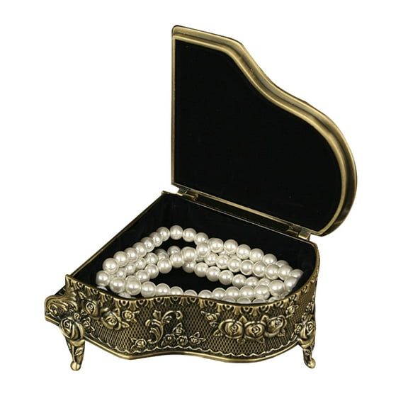 Jewelry Organizer Piano Shaped Jewelry Rings Boxes Portable Earring Holder