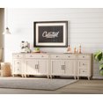 thumbnail image 6 of WAMPAT Credenzas & Sideboard with 4 Drawers and 6 Doors, Mid-Century Cupboard & Sideboard with Charging Station, 4-in-1 Kitchen Storage Cabinets for Dining Room, Beige, 6 of 8