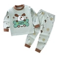 thumbnail image 2 of LYMAYTER Pyjama pour Filles en Coton Doux Printemps Automne Confort pour Garçons 6M-7Y, 2 of 8
