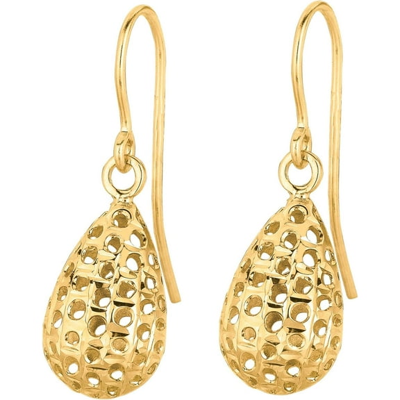 Floreo 14k Yellow Gold 24mm Small Open Tear Drop Earrings