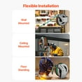 thumbnail image 6 of KFFKFF Auto-Retracting Welding Hose Reel, 50FT Dual Oxygen Acetylene Rubber Hose of 1/4-Inch Diameter, Maximum 300PSI - T Grade, Suitable for Ceiling/Wall Installation, Heavy-Duty Steel Construction, 6 of 9