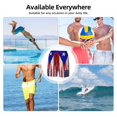 thumbnail image 6 of Mens Puerto-Rico-America-Flag Swimming Trunks with Compression Liner Beach Quick Dry Swim Shorts, 6 of 6