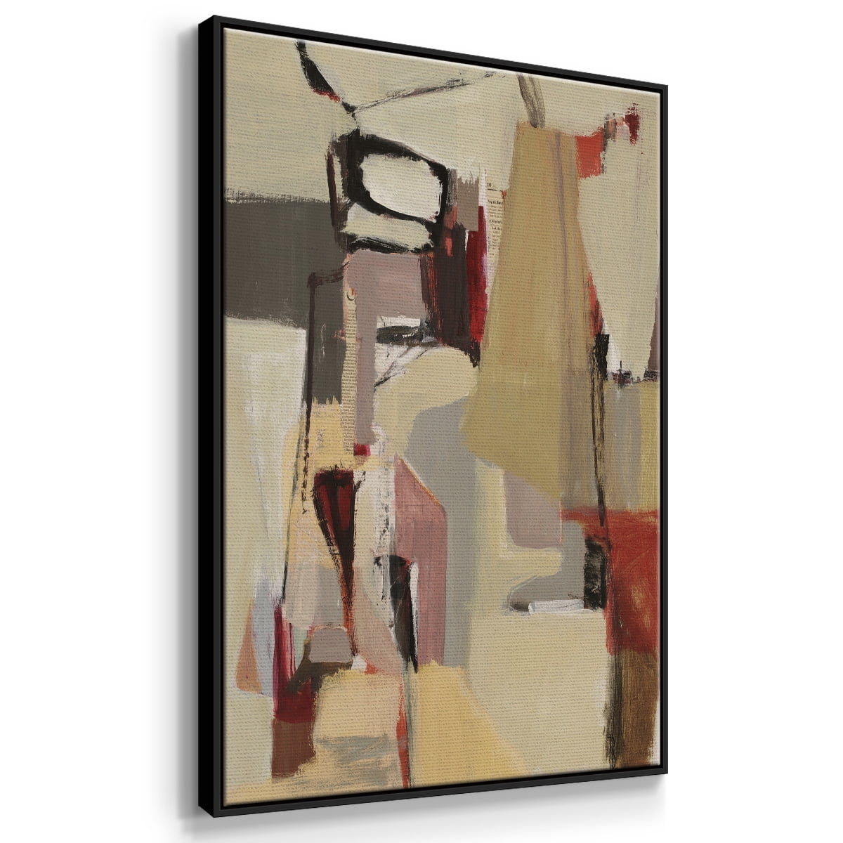 Peaches Framed Premium Gallery Wrapped Canvas - Ready to Hang - 27 x 41 - Black Floating Frame