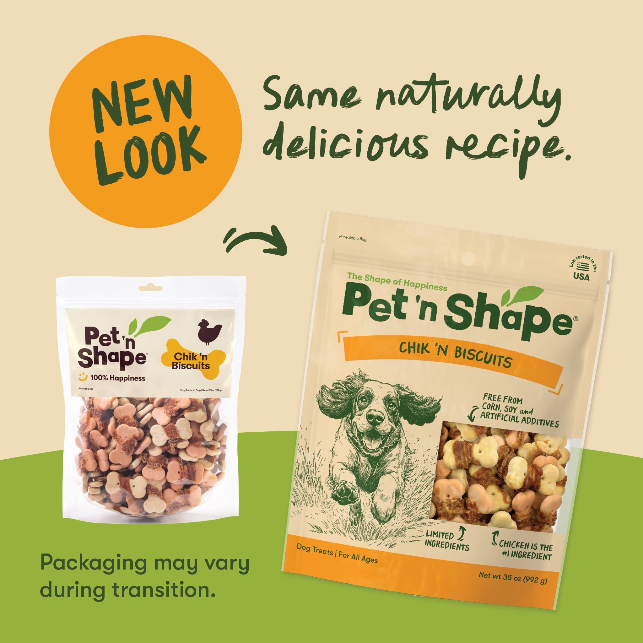 Pet 'n Shape Chik 'n Wrapped Biscuits – Jerky Dog Treats - 35 Ounce