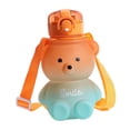 thumbnail image 1 of Botella de agua con tapa con cerradura y asa de transporte, libre de BPA, a prueba de fugas, 800 ml, ideal para bebidas deportivas. naranja azul, 1 of 7
