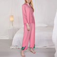 thumbnail image 2 of KLL Summer Fruits And Sunglasses Print Women's Long Sleeve Pajamas with Pants Sleepwear Loungewear 2 Set-Medium, 2 of 8