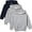 Navy/Heather/Heather, variant on Marky G Apparel Boys' Fleece Long Sleeve Pullover Hoodie (Pack of 3)