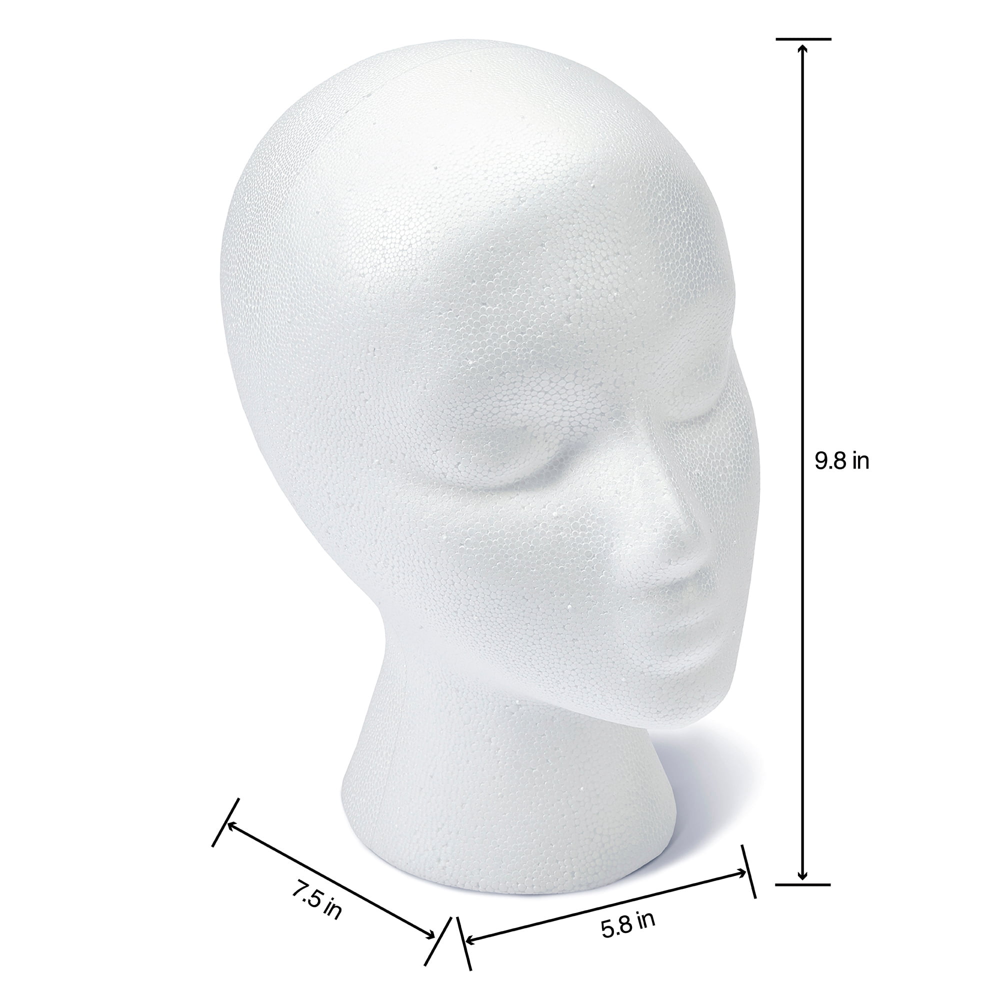 Floracraft Smoothfoam Female Head 5 8 Inch X 7 5 Inch X 9 8 Inch White Walmart Com Walmart Com