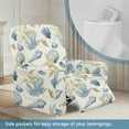 thumbnail image 2 of SCRAWLGOD Coral Starfish Conch Beige Recliner Slipcovers 4-Pieces Lazyboy Recliner Cover Couch Chair Covers Reclining Covers with Pocket for Dog Furniture Protector for Living Room, 2 of 7