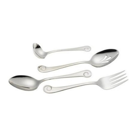 

Sanibel Surf 4 Piece Hostess Set - 18-10 Stainless - Mirror Finish