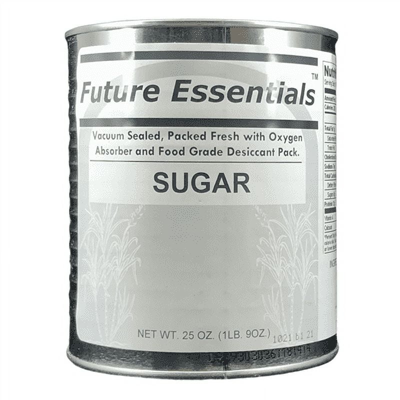 Future Essentials Canned Granulated White Sugar Long 25 Years+ Shelf Life 25oz Can- 6 Cans ✅