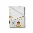 thumbnail image 2 of Yoga Soft Flannel Fleece Blanket, Cartoon Style Exercising Kids with Colorful Daisies Healthy Active Children Stretching, Cozy Plush for Indoor and Outdoor Use, 70" x 90", Multicolor, by Ambesonne, 2 of 6