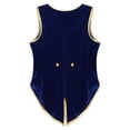 thumbnail image 4 of Hansber Costume de Gentleman Médiéval pour Garçons Enfants Victorien Steampunk Queue-de-Pie Veste Halloween Cosplay Déguisement Bleu Royal 16, 4 of 7