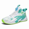 thumbnail image 1 of BINQER Zapatillas de baloncesto de caña alta for niños, zapatillas acolchadas con soporte transpirable for entrenamiento deportivo juvenil., 1 of 5