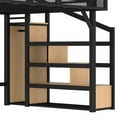 thumbnail image 6 of Bellemave Full Size Loft Bed with Stairs and Wardrobe, Metal Gaming Loft Bed Frame with Charging Station & LED Light, Heavy-Duty Loft Beds with Beside Shelf for Teens Adults(Natural), 6 of 7