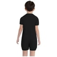 thumbnail image 2 of Doomiva Kids Boys Girls Special Needs Adaptive Clothing Turn-Down Collar Short Sleeve Jumpsuit Bodysuit Romper Black 4, 2 of 7