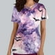 thumbnail image 4 of Tops Cortos para las Mujeres, Halloween Impreso en Cuello en V con Bolsillo, Moda Casual Manga Corta, 4 of 5