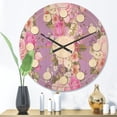 thumbnail image 2 of Designart 'Country Roses With Pattern' Mid-Century Modern Wood Wall Clock, 2 of 5