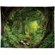 thumbnail image 1 of Tapiz de bosque brumoso verde para colgar en la pared, tapiz de paisaje natural, tapices de sol a través de árboles para dormitorio, sala de estar, dormitorio, decoración ShuxiuWang 8390612285127, 1 of 1