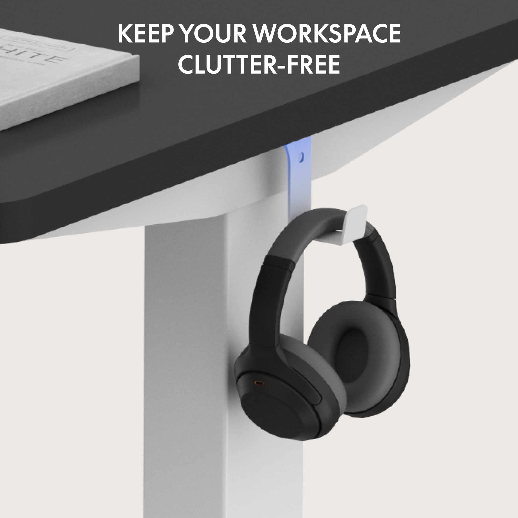 FitStand 40"x24" Height Adjustable Electric Standing Desk with 1" Thick Desktop, 4 Memory Presets & Dual Hooks, Ergonomic 2-Stage Home Office Computer Desk, White & Mahogany