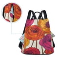 thumbnail image 5 of FORMRS Women's Travel Backpack Purse Anti-Theft Hidden Pockets Casual Shoulder Bag, Purple Hand Drawn Floral, 5 of 7