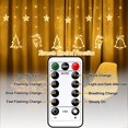 thumbnail image 3 of Luz de cortina de Navidad, luces de cadena de Navidad, luz de campanas, luz de alce, luz de cadena blanca cálida, luces de cadena. Afortunado Sencillez, 3 of 5
